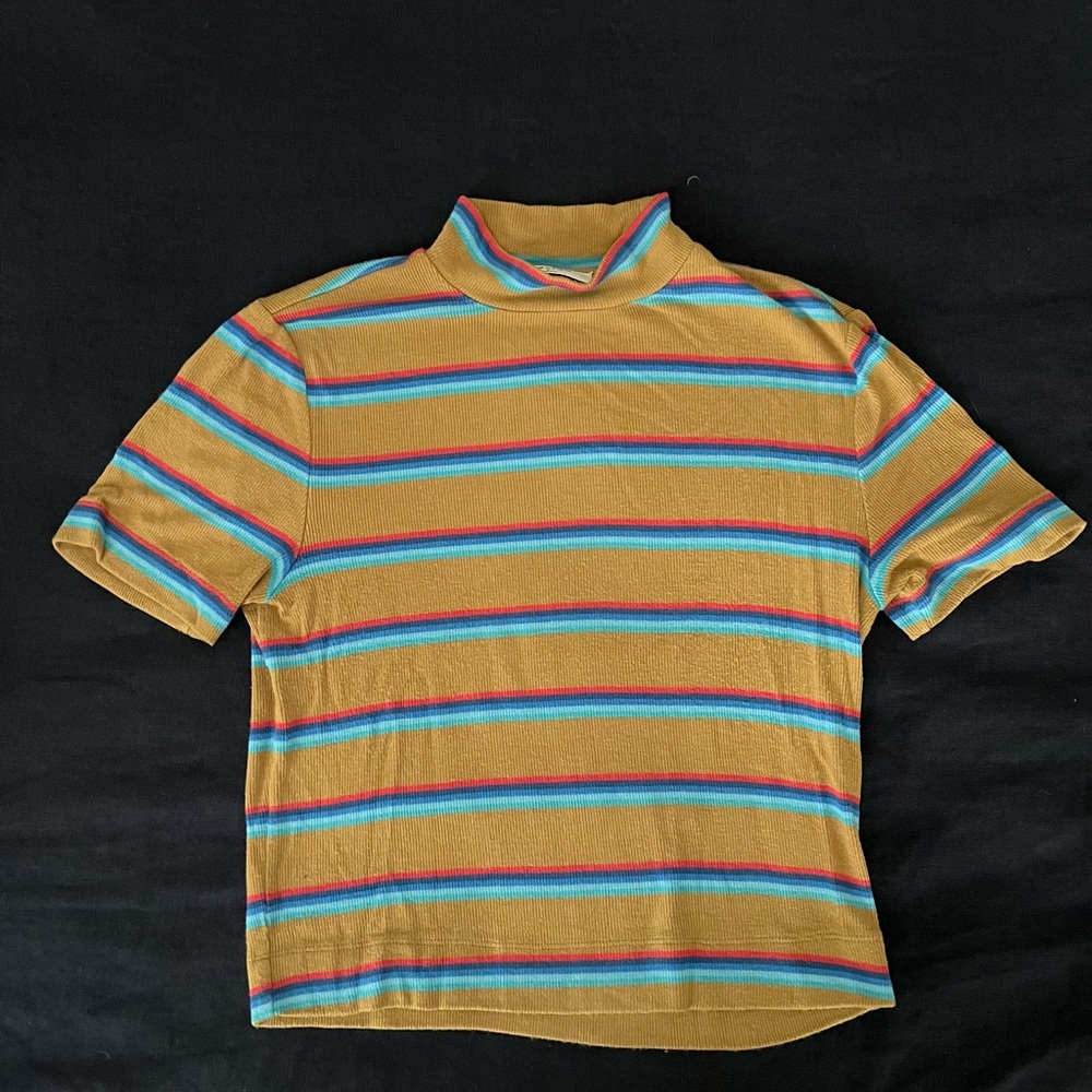 Aritzia Striped Crop Top - multicolor